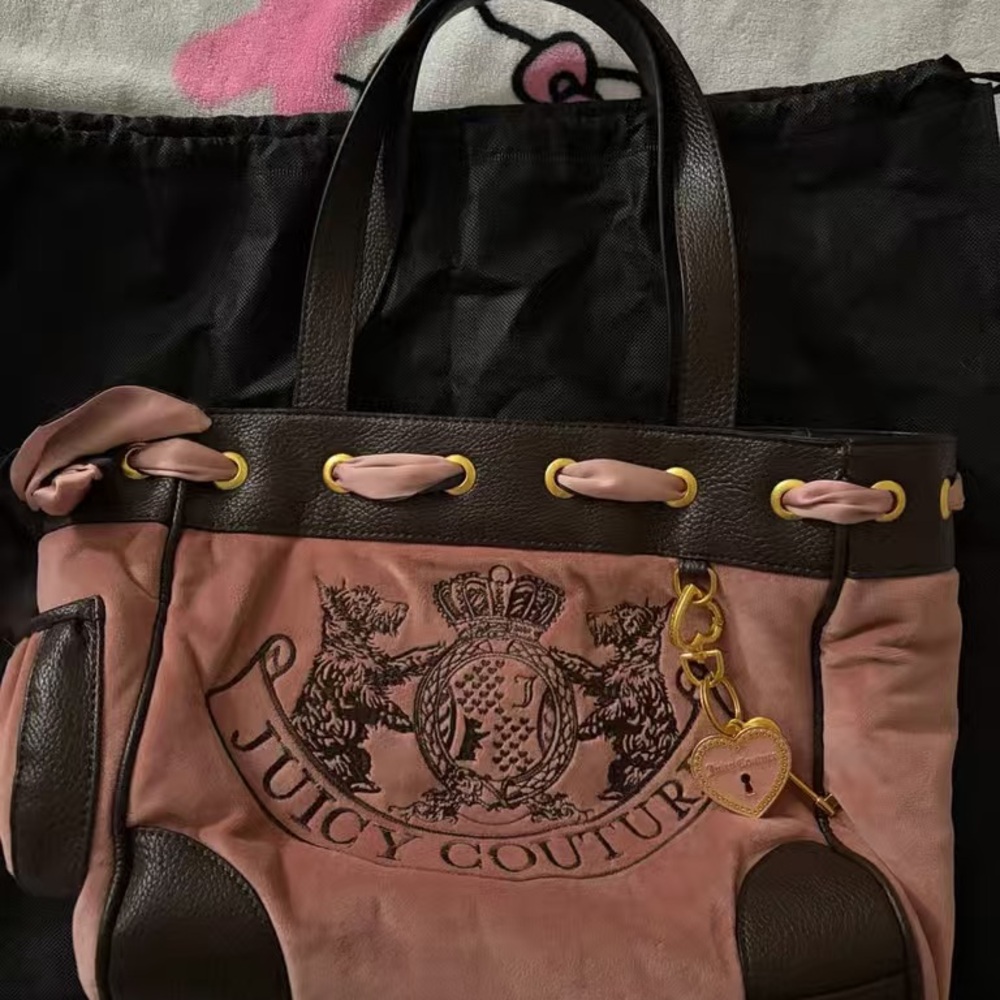 Juicy Couture Blush and Chocolate Tote